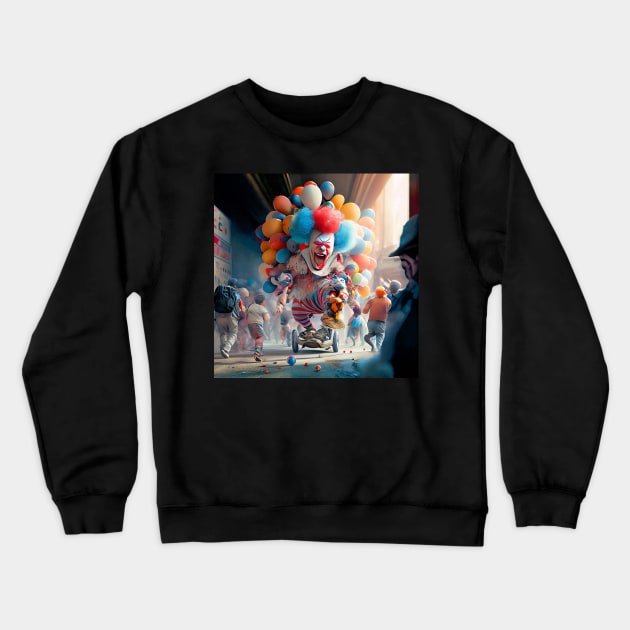 crazy clown&#39;s Crewneck Sweatshirt by heartyARTworks